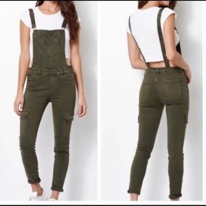 Kendall & kylie army green overalls